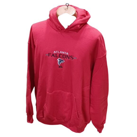 Atlanta Falcons Official NFL Red Hoodie Sweatshirt Large Cotton/Polyester Blend - Picture 1 of 8